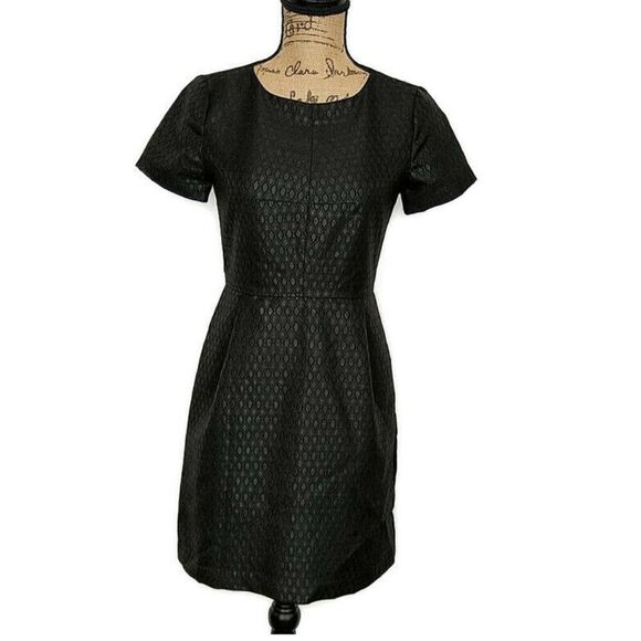 Madewell Brocade Fitted Cap Sleeve Dress - Picture 1 of 6